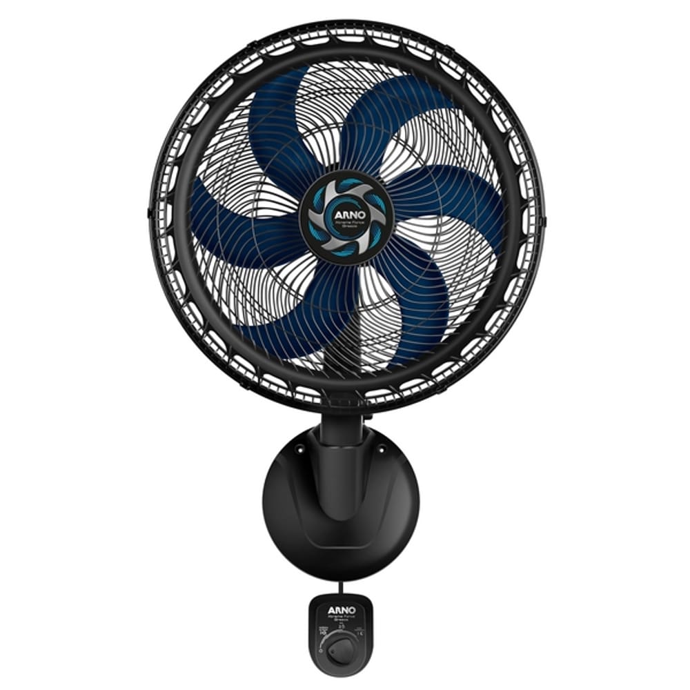 Ventilador de Parede 50cm 220V Preto e Azul VB51 Xtreme Force Breeze Arno