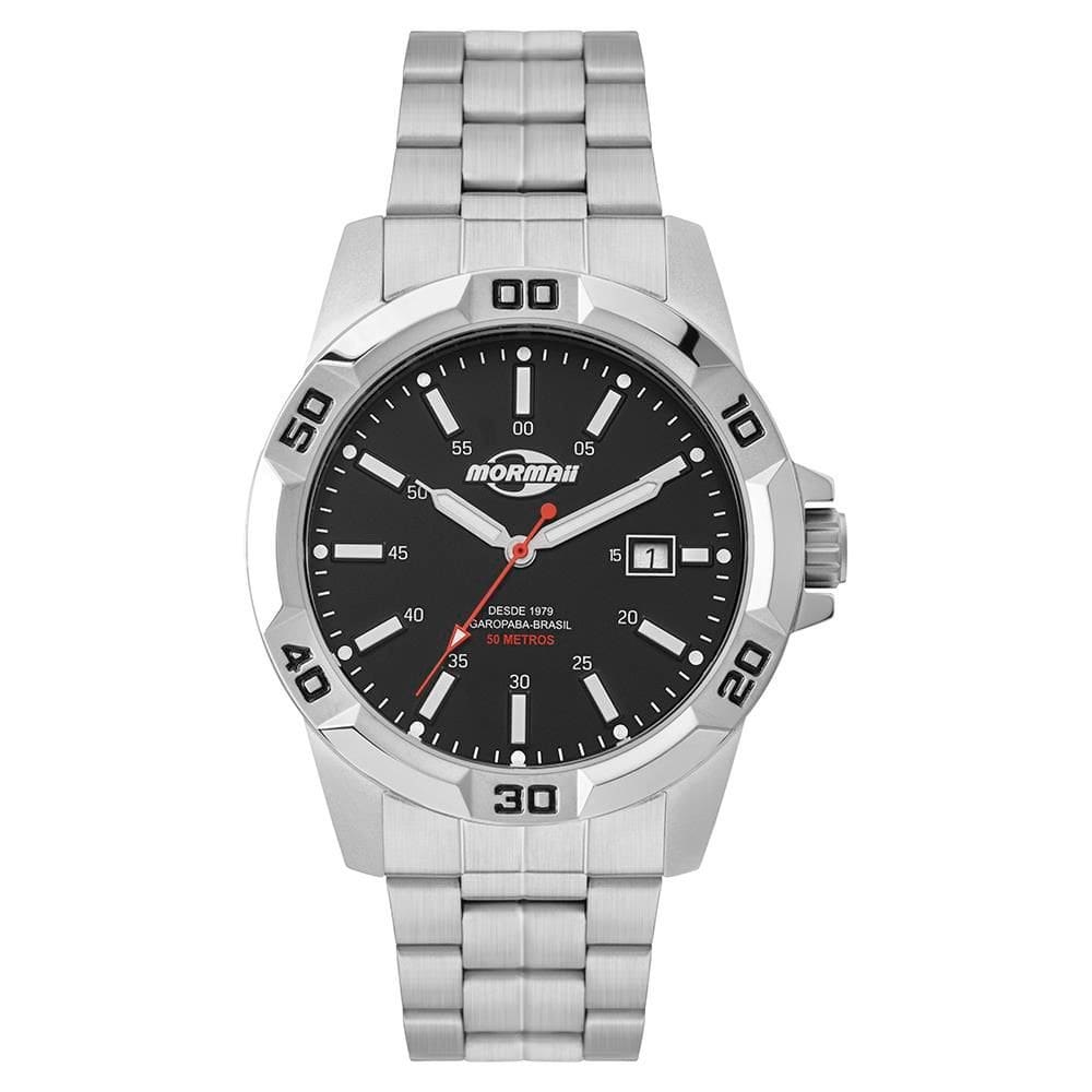 Relógio Mormaii Masculino Ref: Mo2317ag/1p Esportivo Aço Prateado