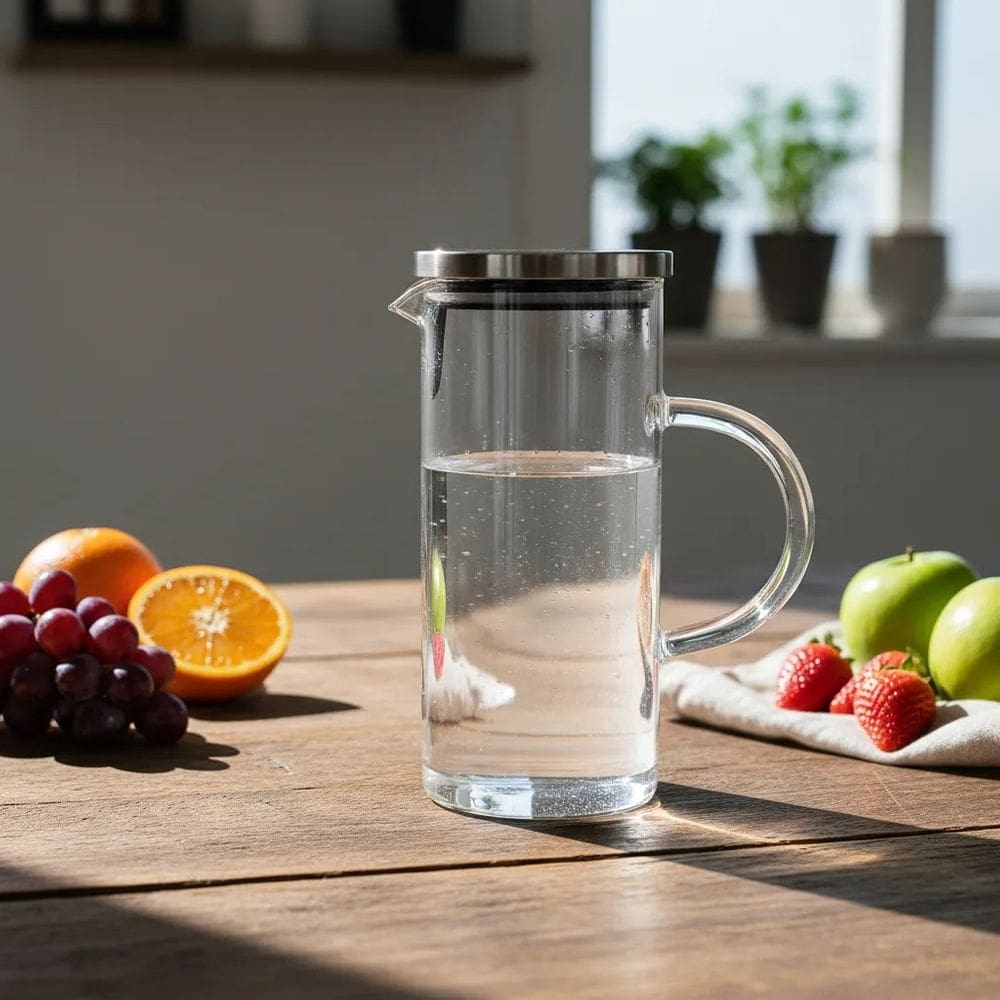 Jarra Mirage de vidro borossilicato com tampa de Inox 1000ml