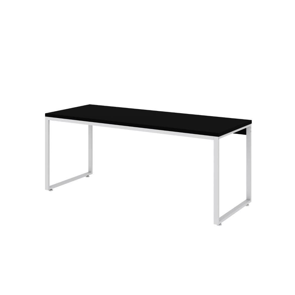Mesa Kuadra Diretor 180x70x75cm Preto ônix - Est. Branca Preto ônix - Est. Branca
