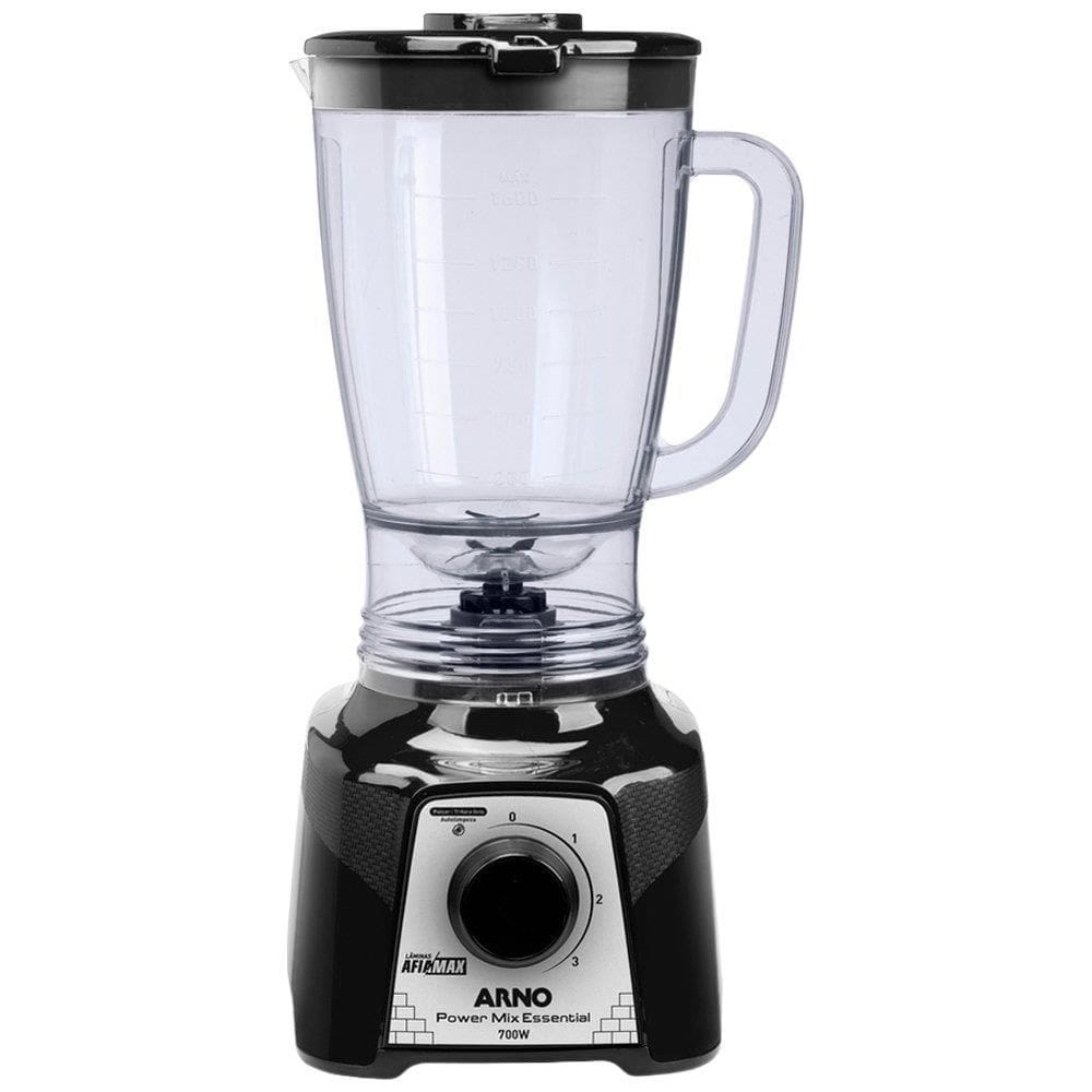 Liquidificador Arno LQ19 San Cristal 3 Velocidades + Pulsar 700W - Power Mix Essential, 2,4 Litros, Preto