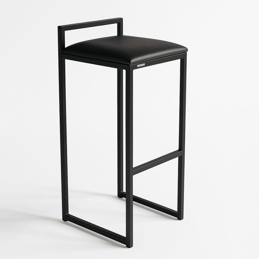 Banqueta Ferro Alta Industrial Metal Bar Moderno Corino