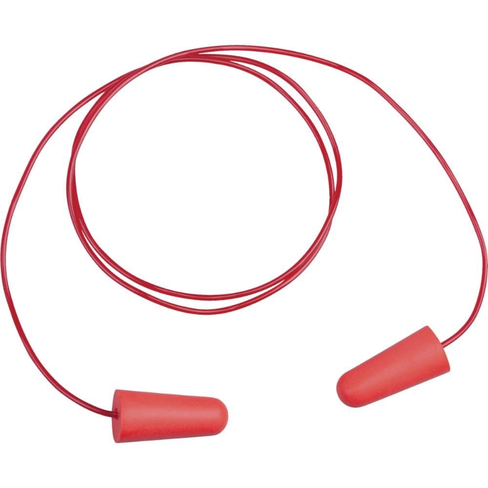 Kit 10 Protetor Auricular Plug Conic Vermelho Com Cordão Espuma PU Descartável Delta Plus