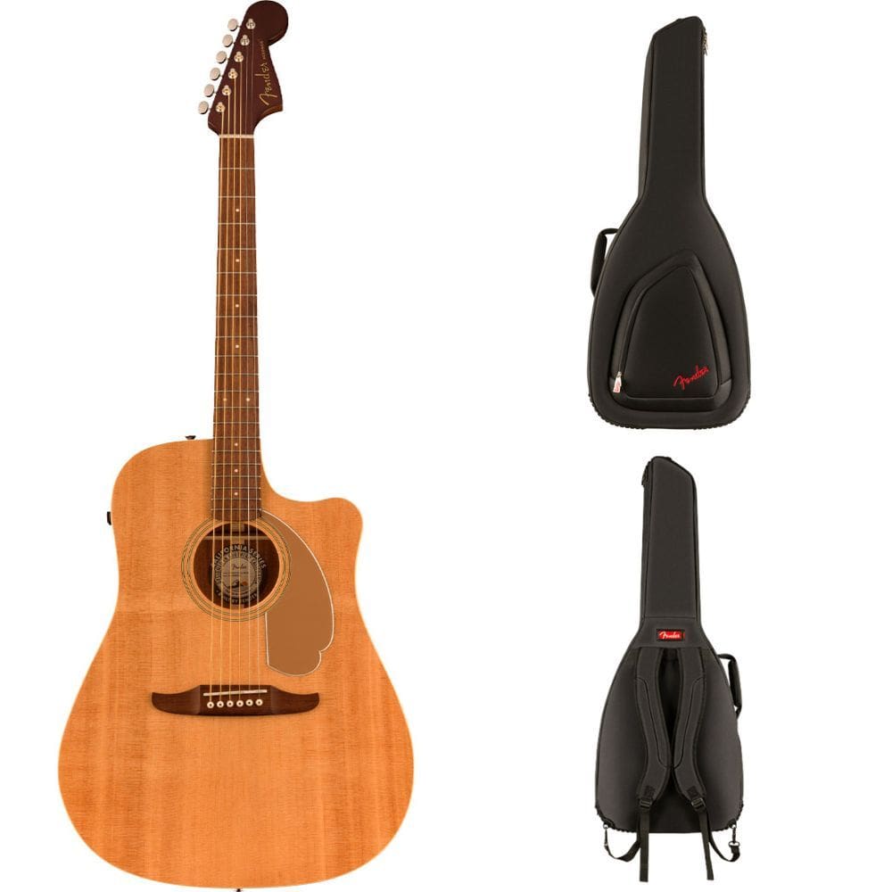 Kit Violão Fender California Redondo Player Natural + Capa Gig Bag FA610