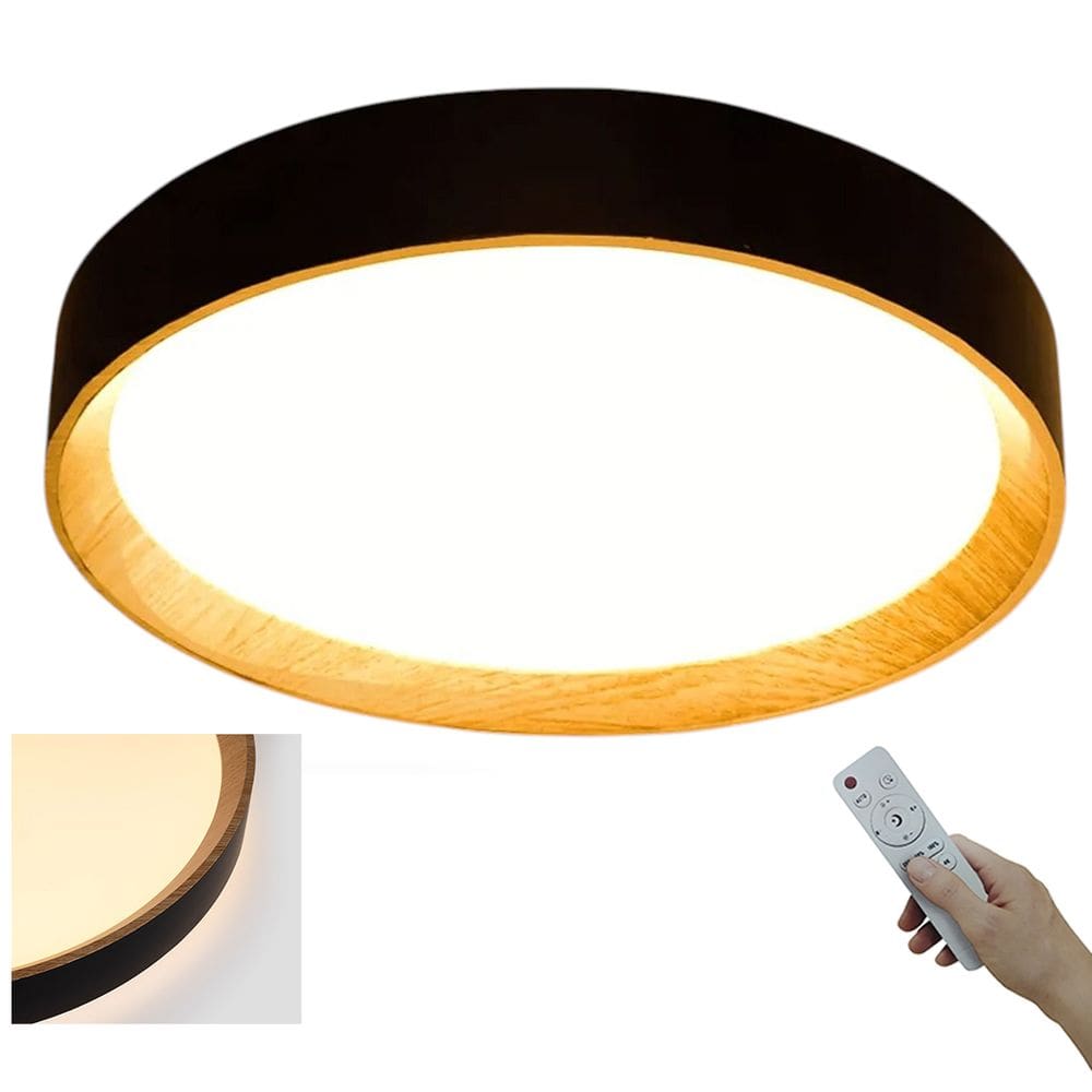 Luminaria Plafon LED 3 Tons Controle Remoto Quarto Sala Trabalho Moderno Iluminaçao Ambiente Decorativo