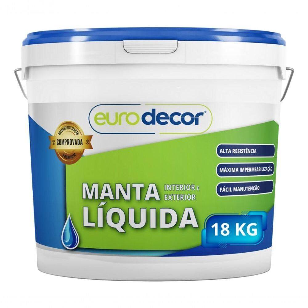 Manta Líquida 18kg Contra Infiltração Trincas Fissuras Preta