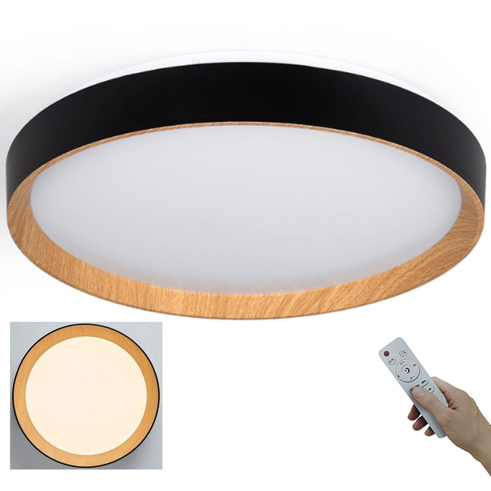 Luminaria Plafon 3 Tons LED Moderno Controle Remoto Quarto Sala Recepçao Trabalho Residencial Comercial Iluminaçao