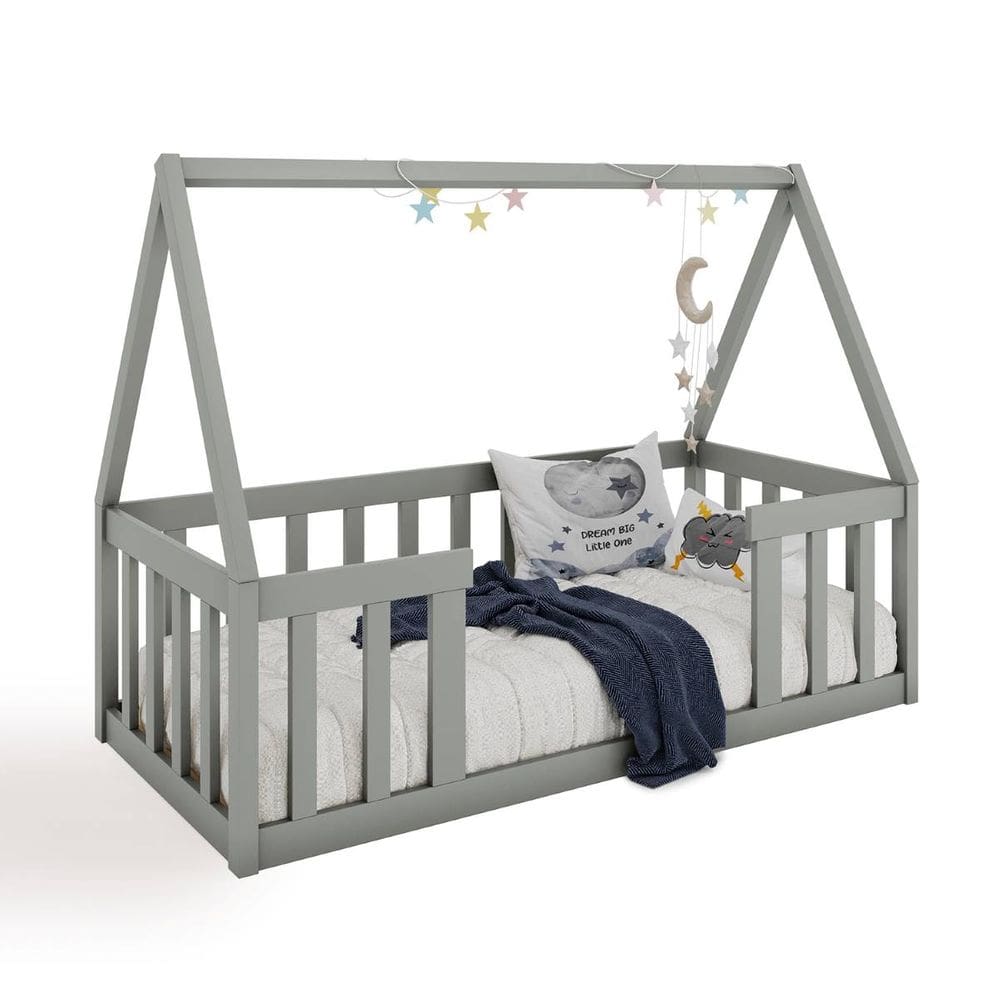 Cama Infantil Montessoriana Valentina Cinza