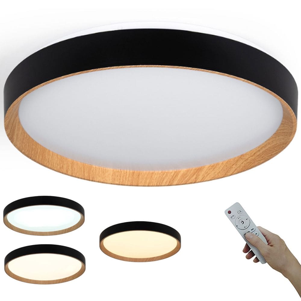 Luminaria Plafon Led 3 Tons Moderno Controle Remoto Iluminaçao Residencial Comercial Decorativo