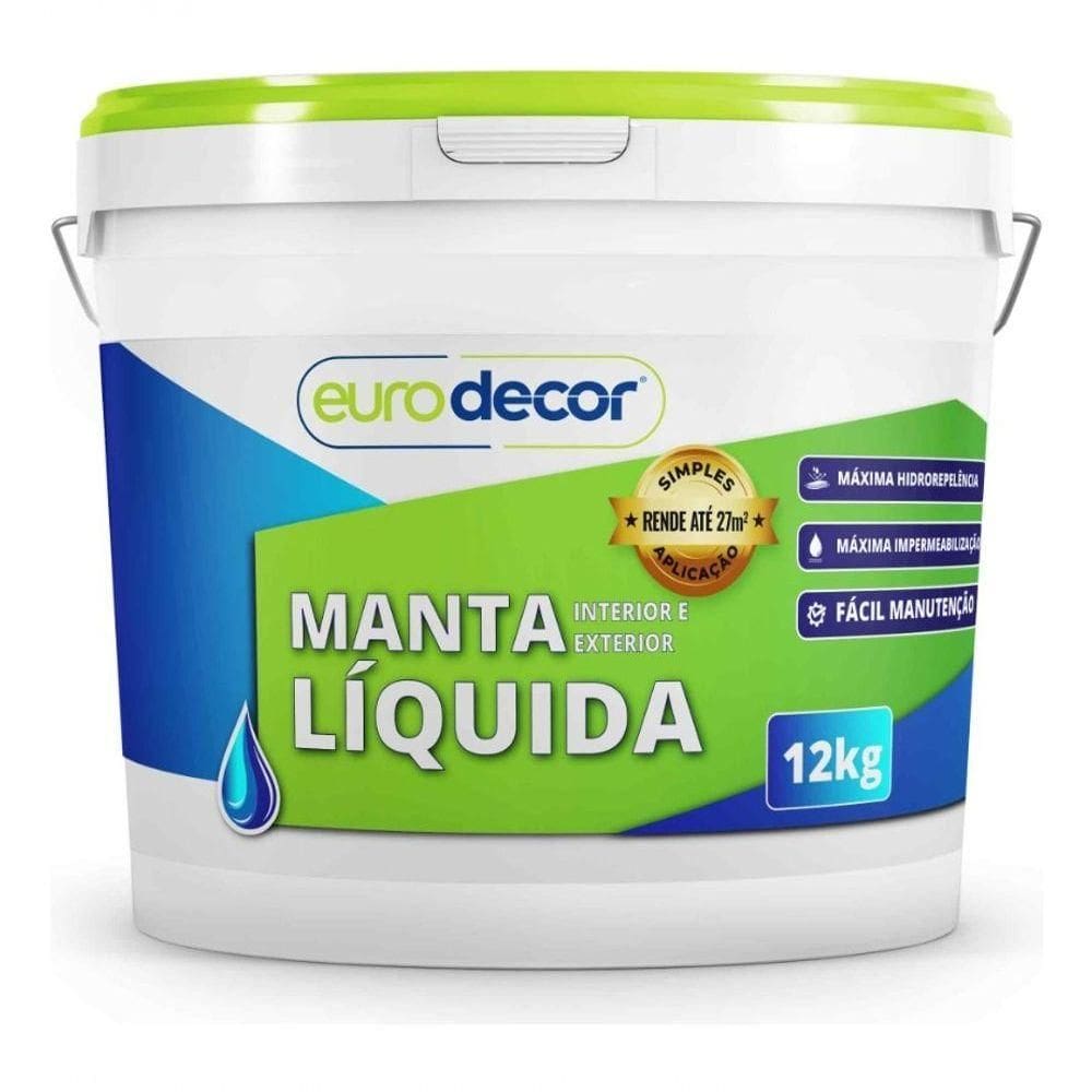 Manta Líquida 12kg Contra Infiltração Trincas Fissuras Cinza Crômio