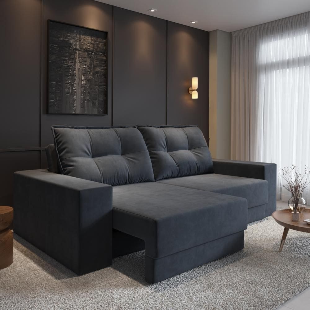 Sofá Luca 2 Lugares Suede 160cm