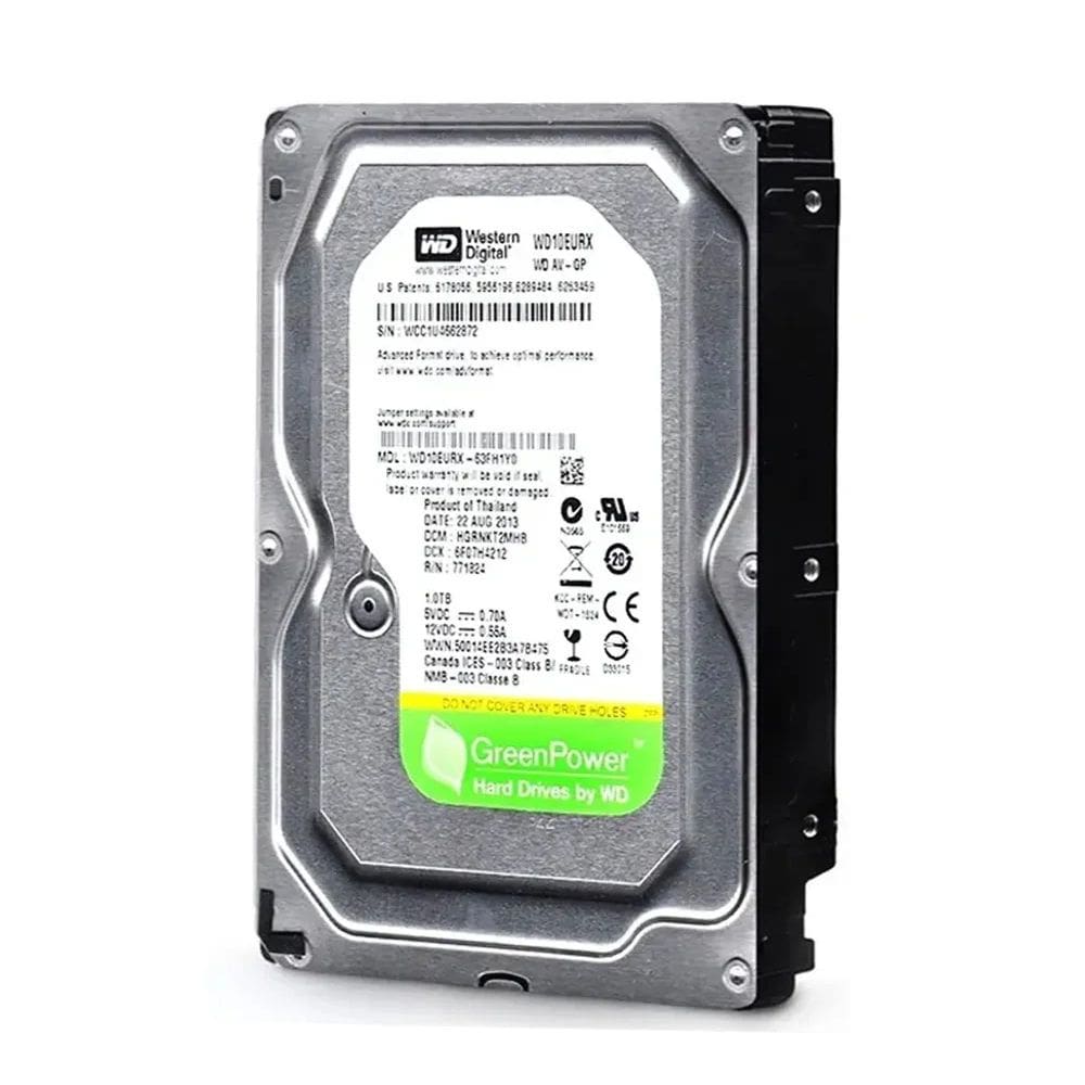 HD Interno Western Digital WD10EURX 1 TB SATA III 6 Gb/s 64 MB Cache 3,5”, 720RPM