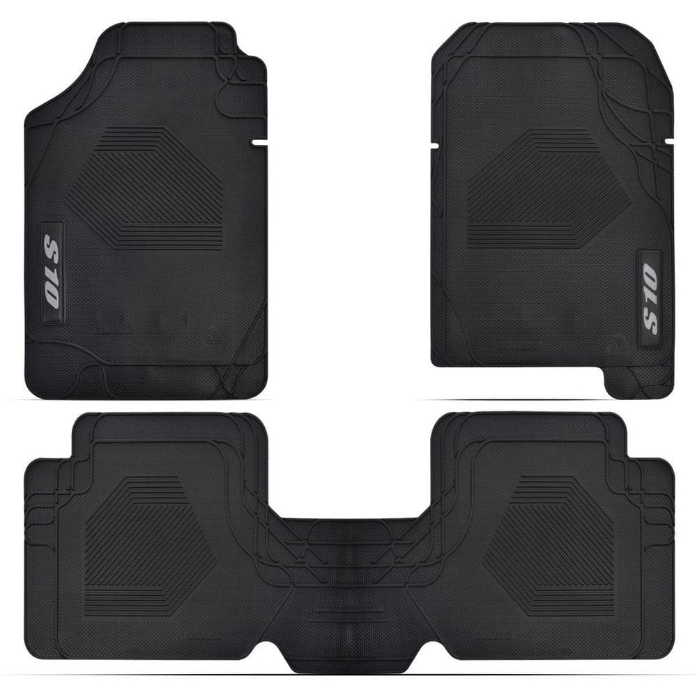 Tapete Preto 100% Borracha Inodor S10 Cabine Dupla 2007 2008