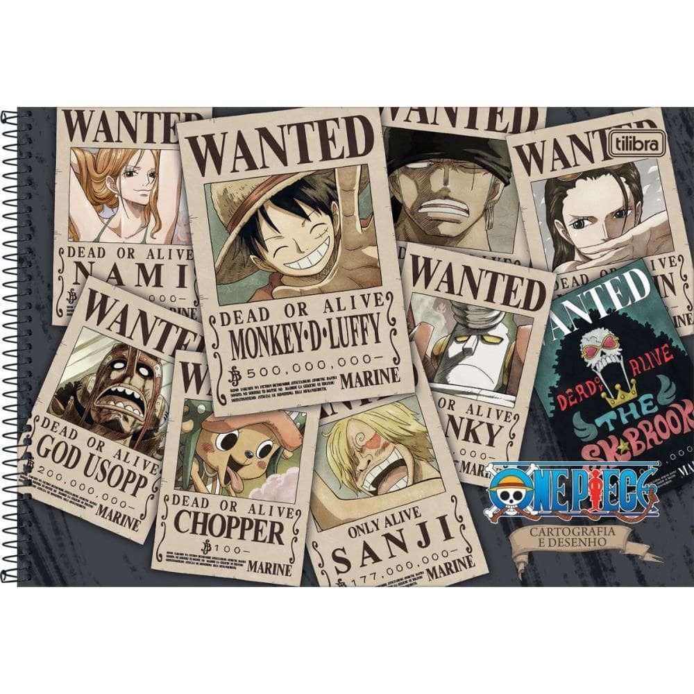 Caderno Desenho Univ Capa Dura One Piece 80Fls.