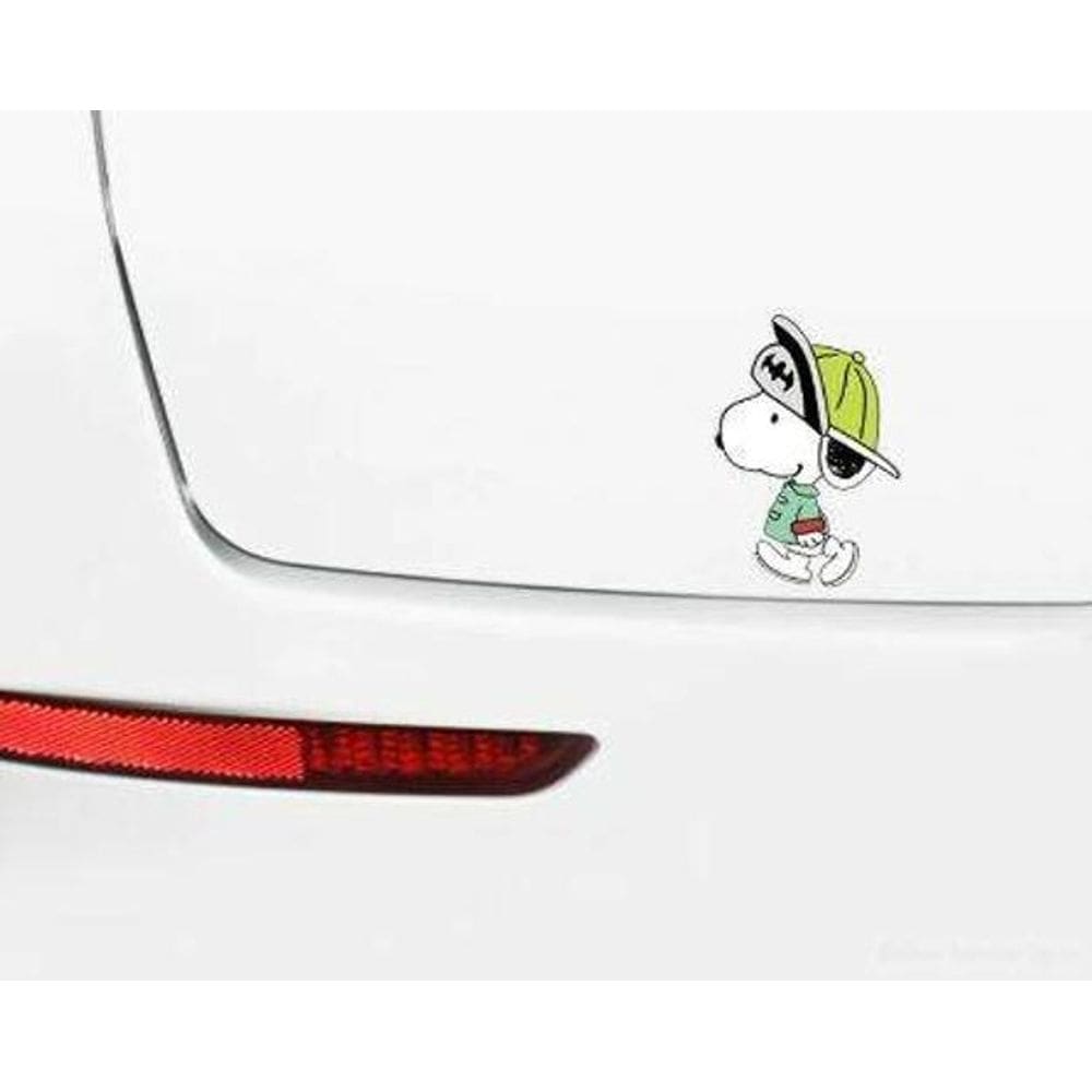 Adesivo Para Carro Snoopy Bombeiro