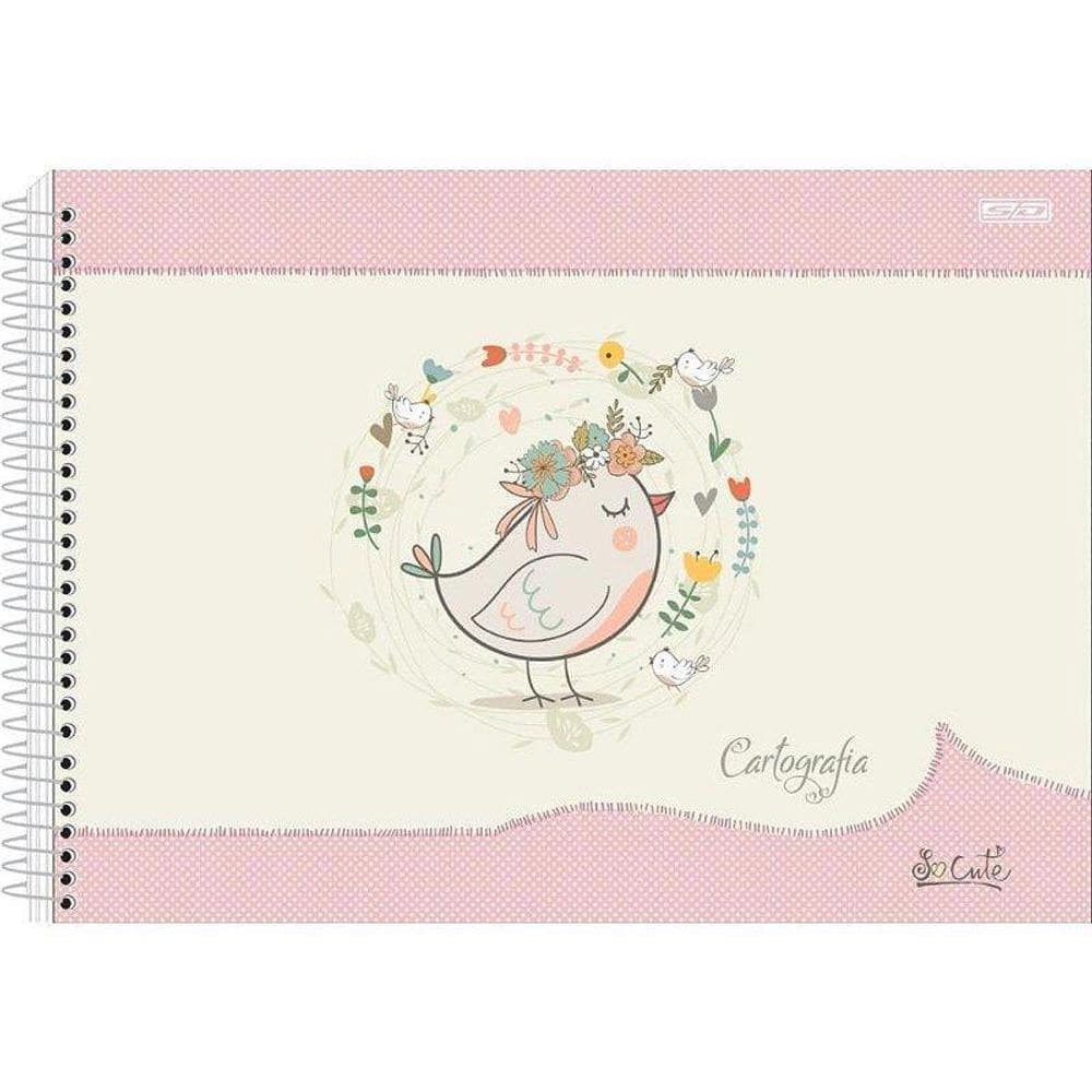 Caderno Desenho Capa Dura So Cute - 60 Folhas - 275x200mm