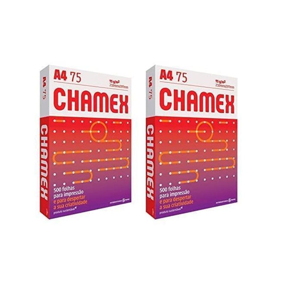 Kit C/2 Papel Sulfite A4 500 Folhas Gramatura 75G/M Chamex