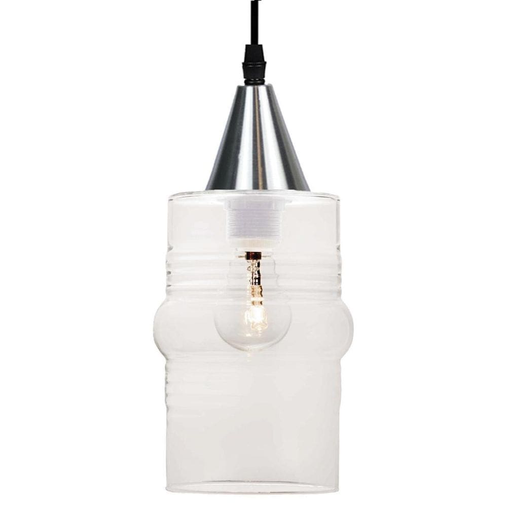 Lustre Pendente Taschibra Ali Liso Transparente Bivolt Prata