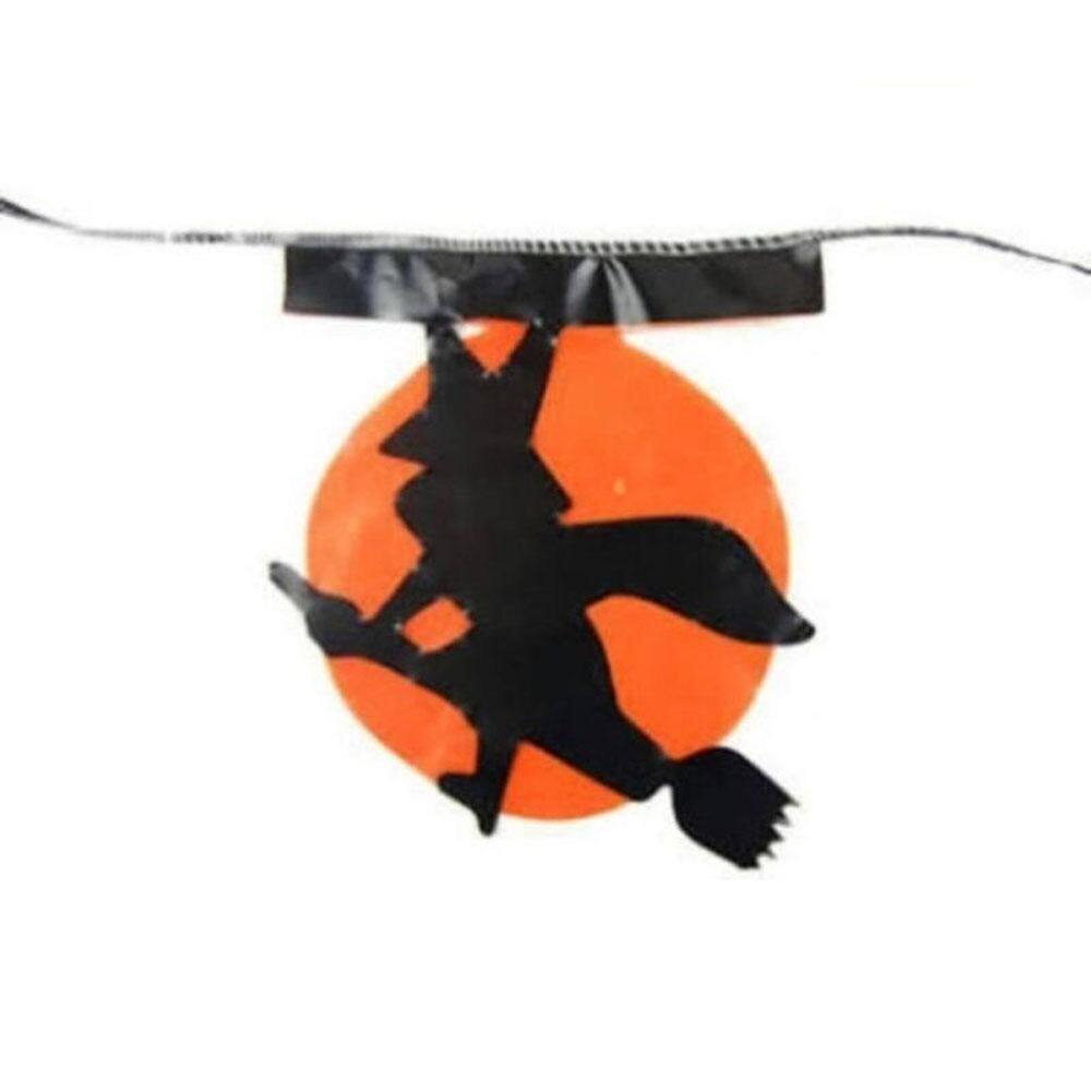 Bandeirinha Plástica Bruxa 5 Metros Com 10 Peças Halloween