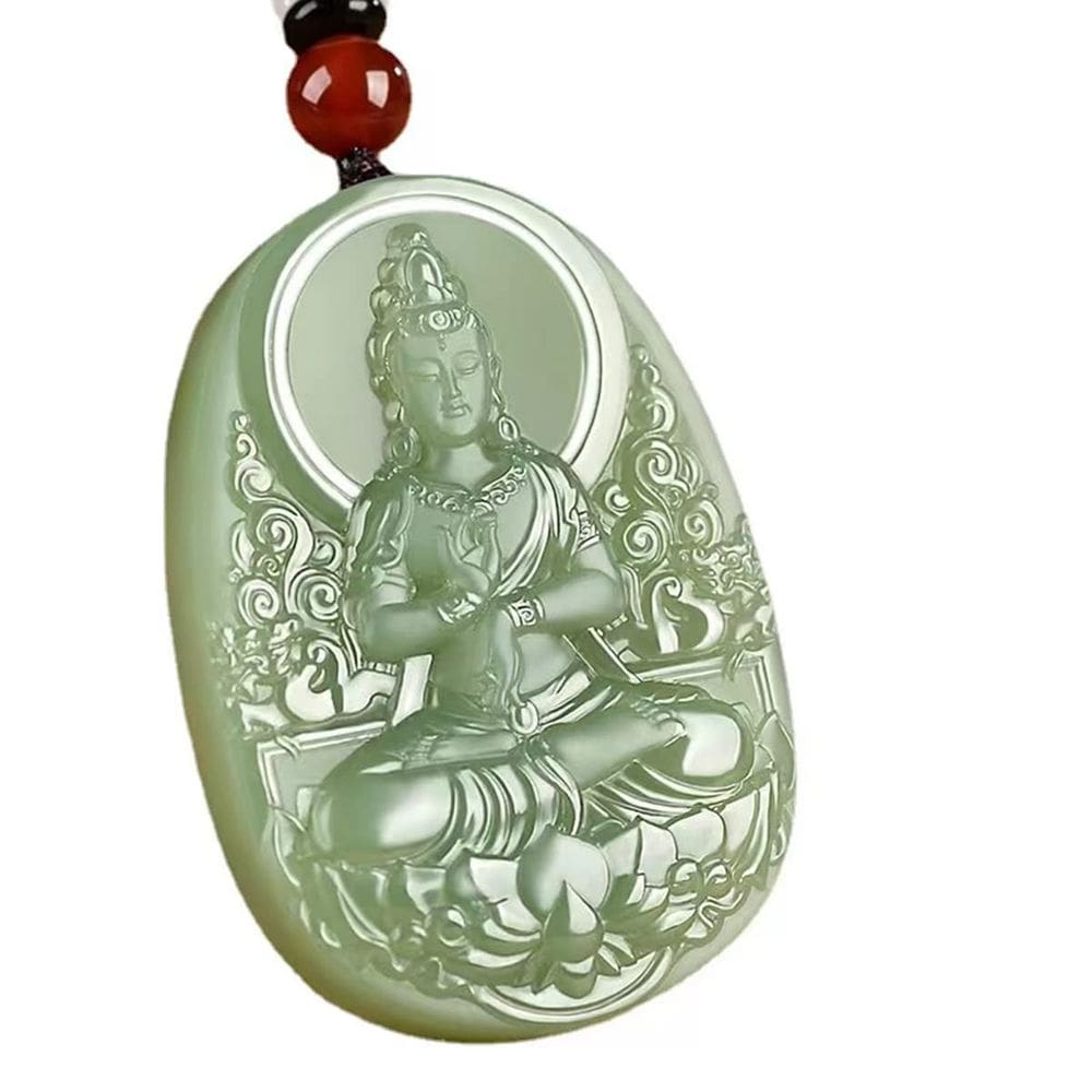Pingente Charm CHANJOON de jade azul branco de grau A da Charm CHANJOON