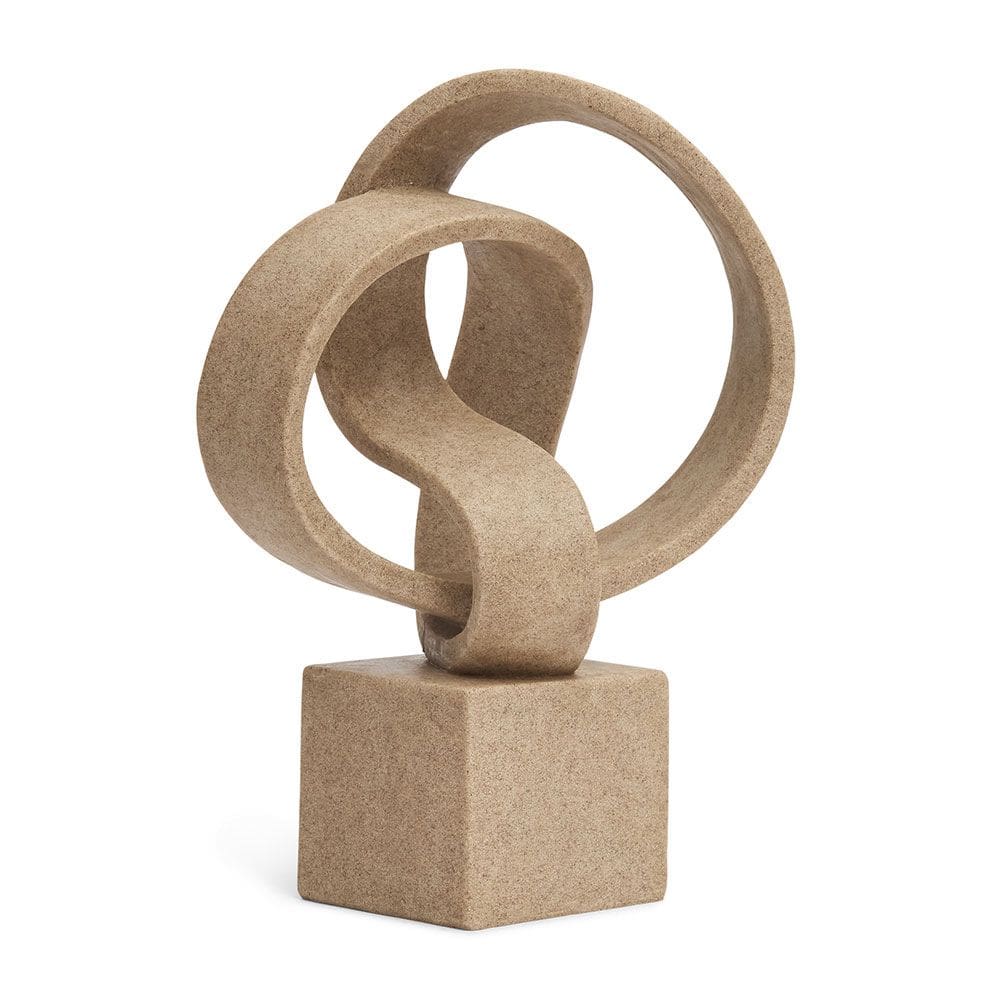 Escultura Decorativa Abstrata em Poliresina Areia 26cm 21559 Mart