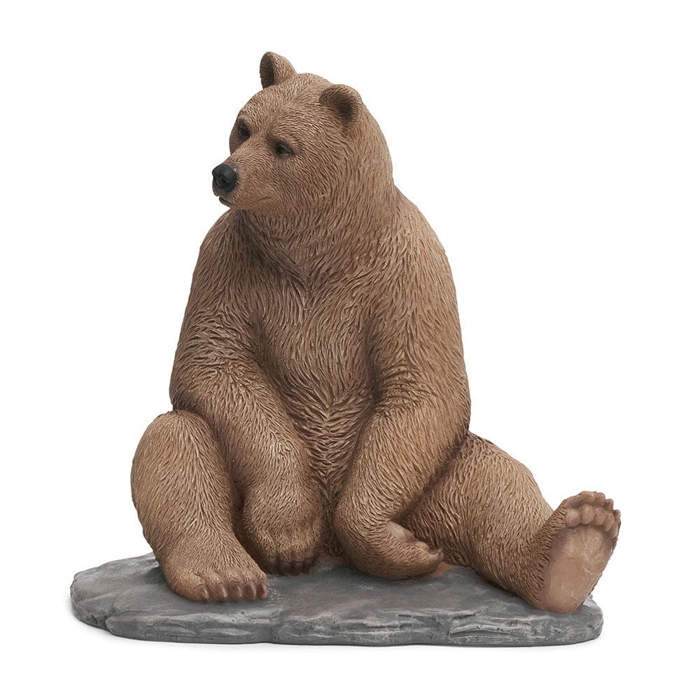 Escultura Decorativa Urso em Poliresina Marrom 30cm 21562 Mart