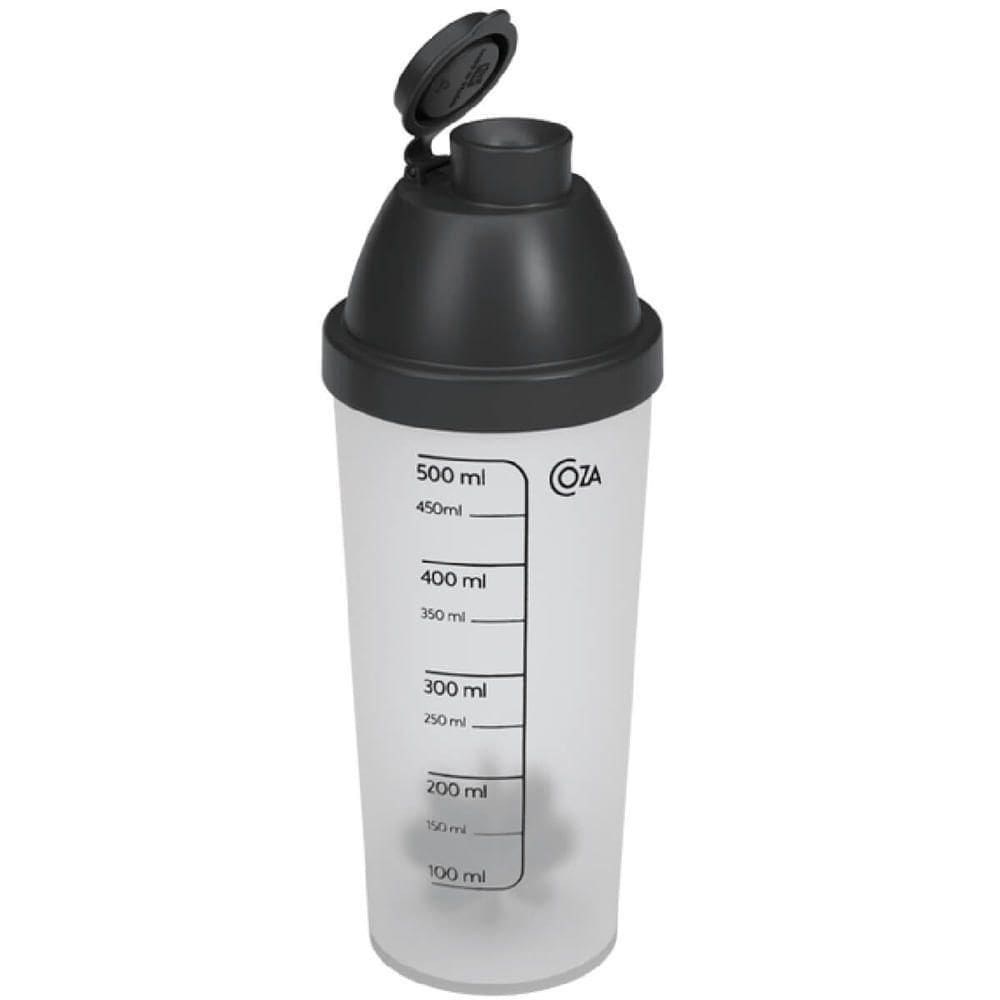 Shakeira Nutri 500ml Com Misturador E Tampa Preta - 13154-0008 - Coza