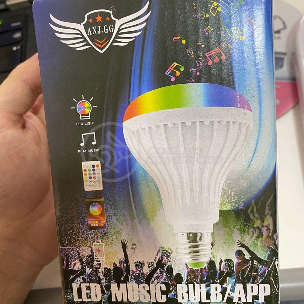Lâmpada Led 12W E27 Rgb Colorida Com Caixa De Som Bluetooth
