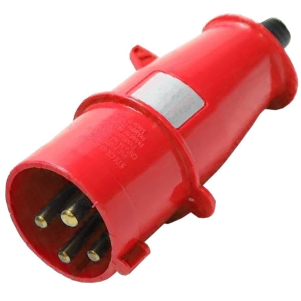 Plugue 3p+t 16a 380-440v 6h Vermelho - S-4076 - Steck Plug 3p+t16a 380-440v 6hvm S-4076 Steck