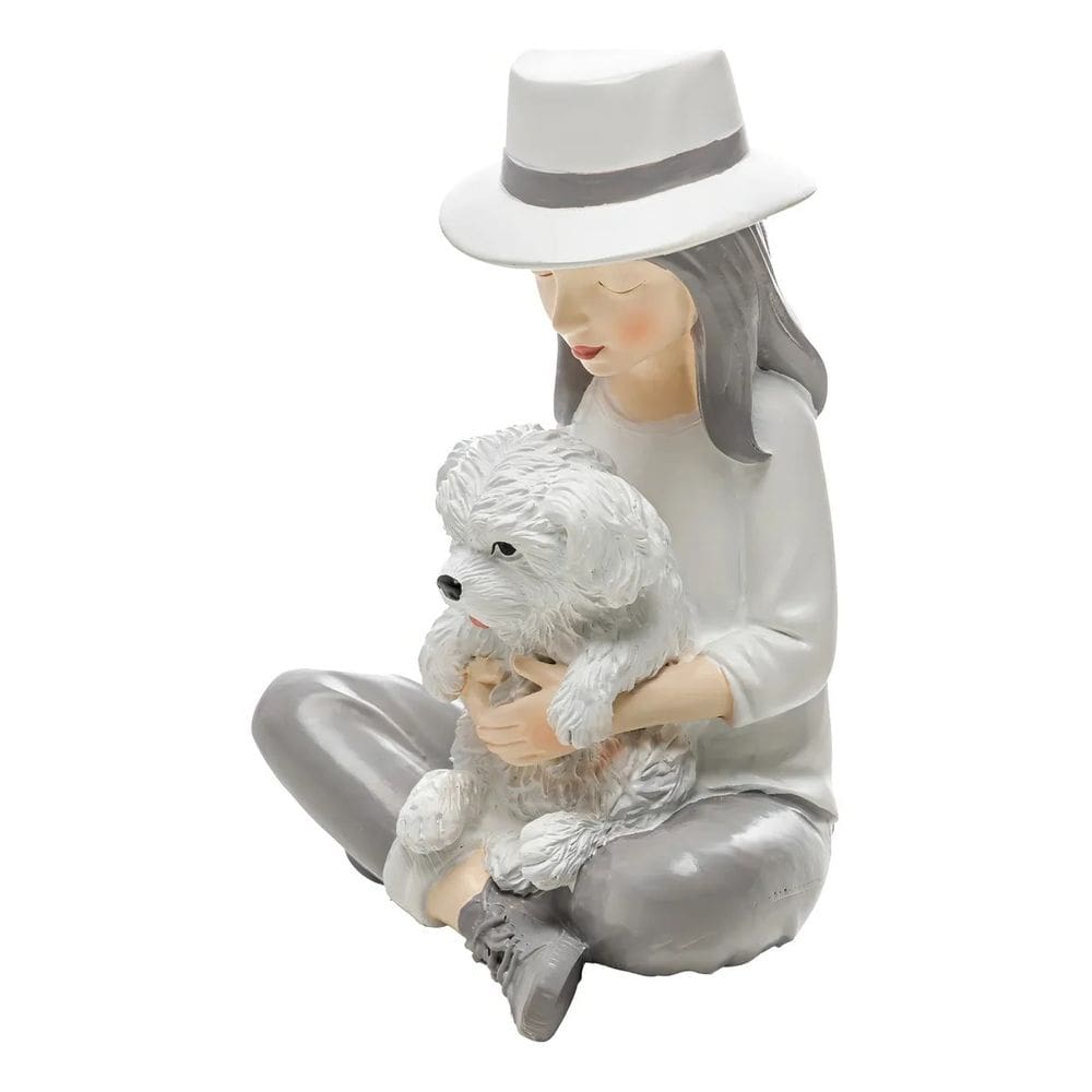 Figura Decorativa Doce Abraço 10,5x8x14,5cm em resina Wolff