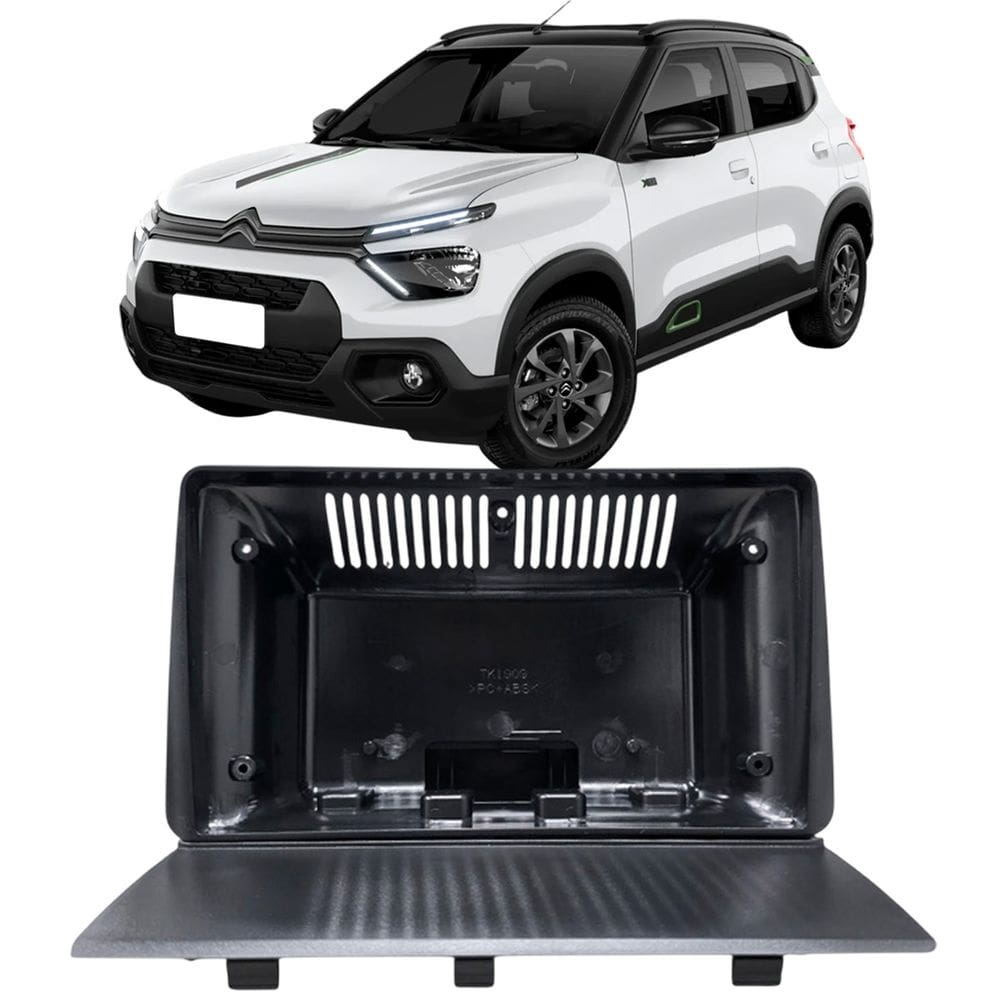 Moldura 9 Polegadas C3 2013 à 2021 Preta Painel Central Multimidia Expex Epx9ci005 Som