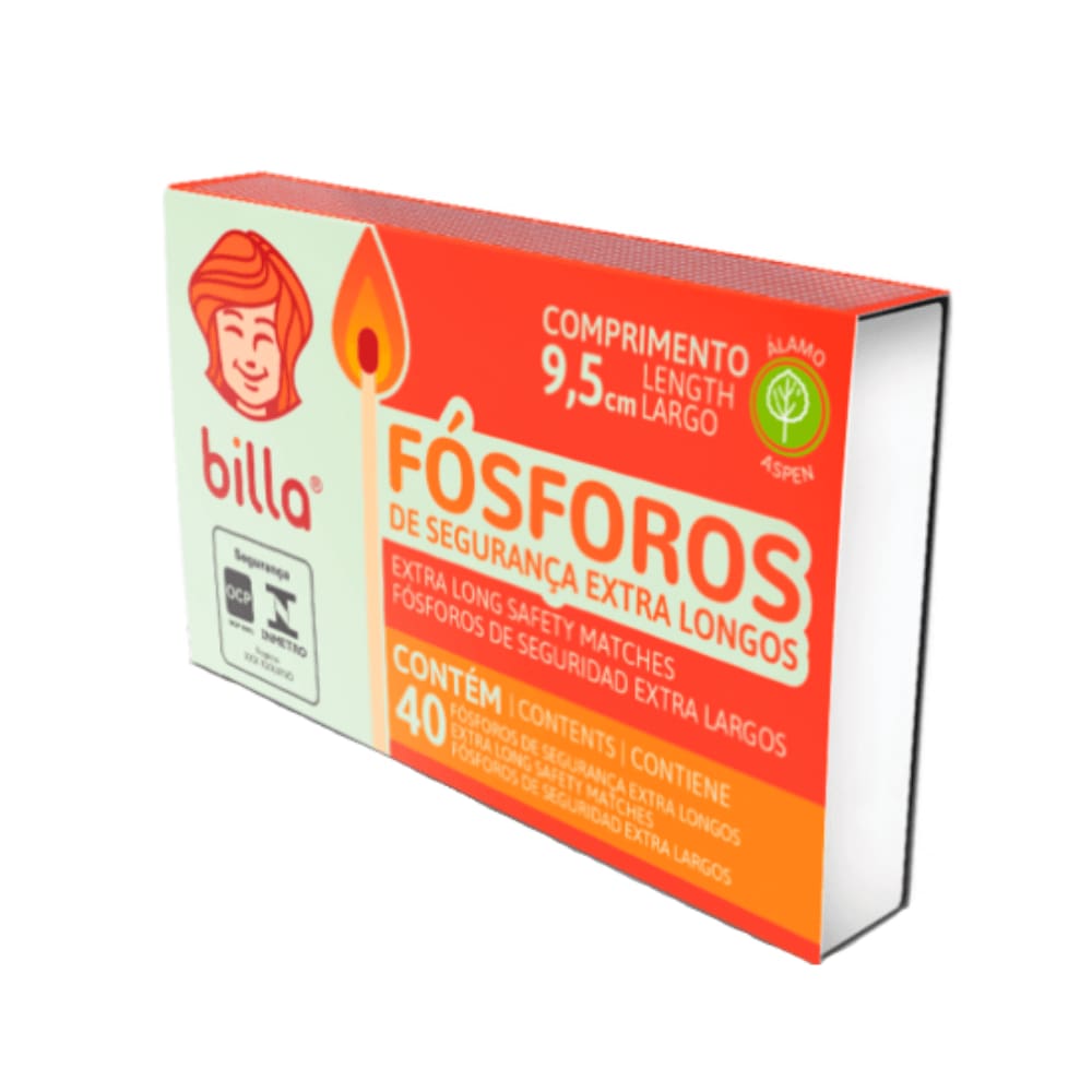 Fósforo de Segurança Extra Longo c/40 Billa
