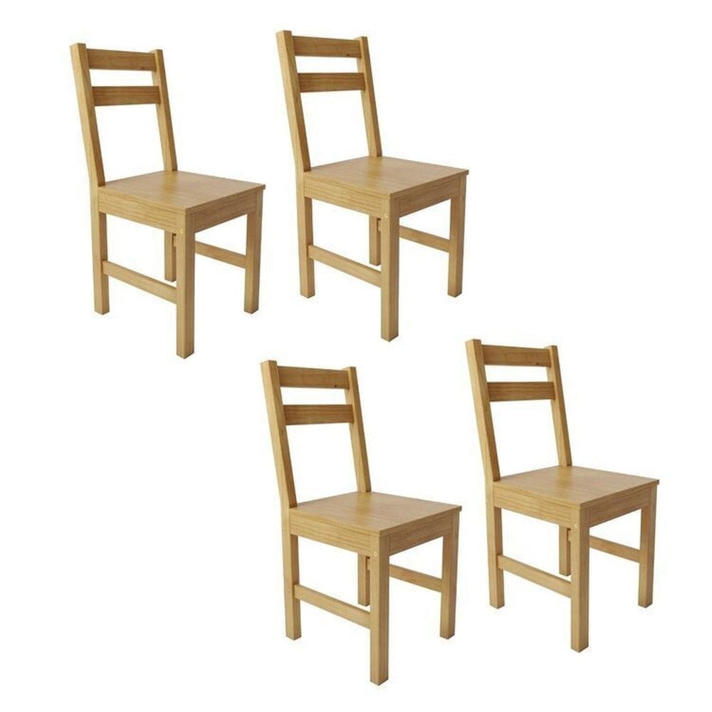 Kit 4 Cadeiras para Sala de Jantar Madeira Maciça Mandacaru Cabecasa Madeiraoriginals Amendoa