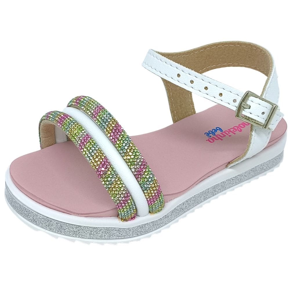 Sandalia Infantil Menina Conforto Strass Glitter Molekinha