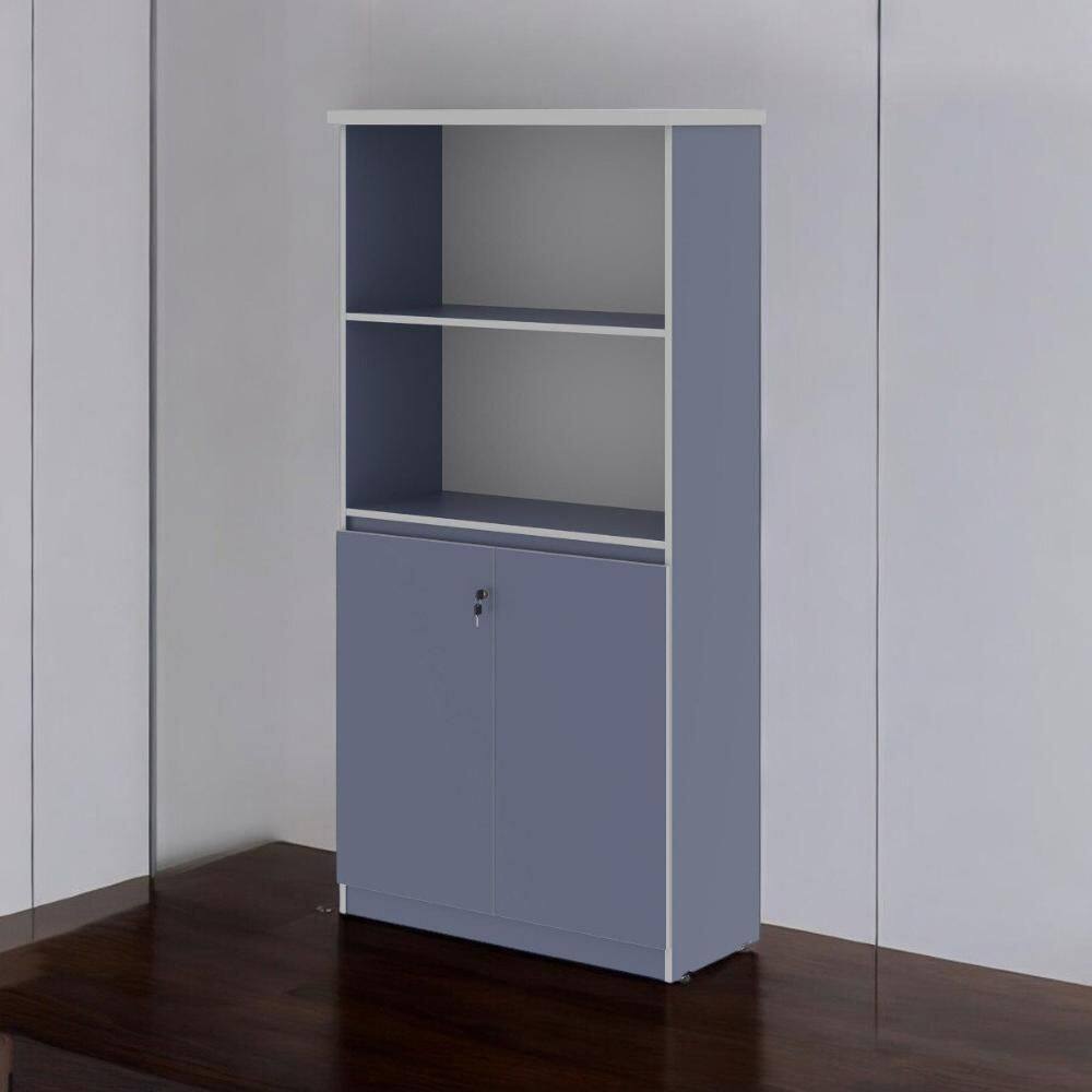 Armário Estante com Prateleiras Doubler Azul