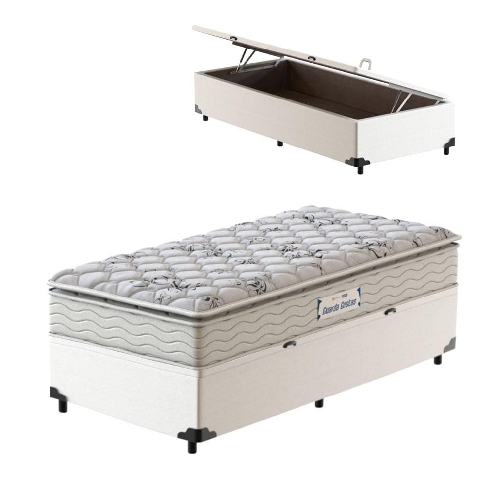 Box Baú e Colchão Espuma D33 Probel ProEvidence Solteiro