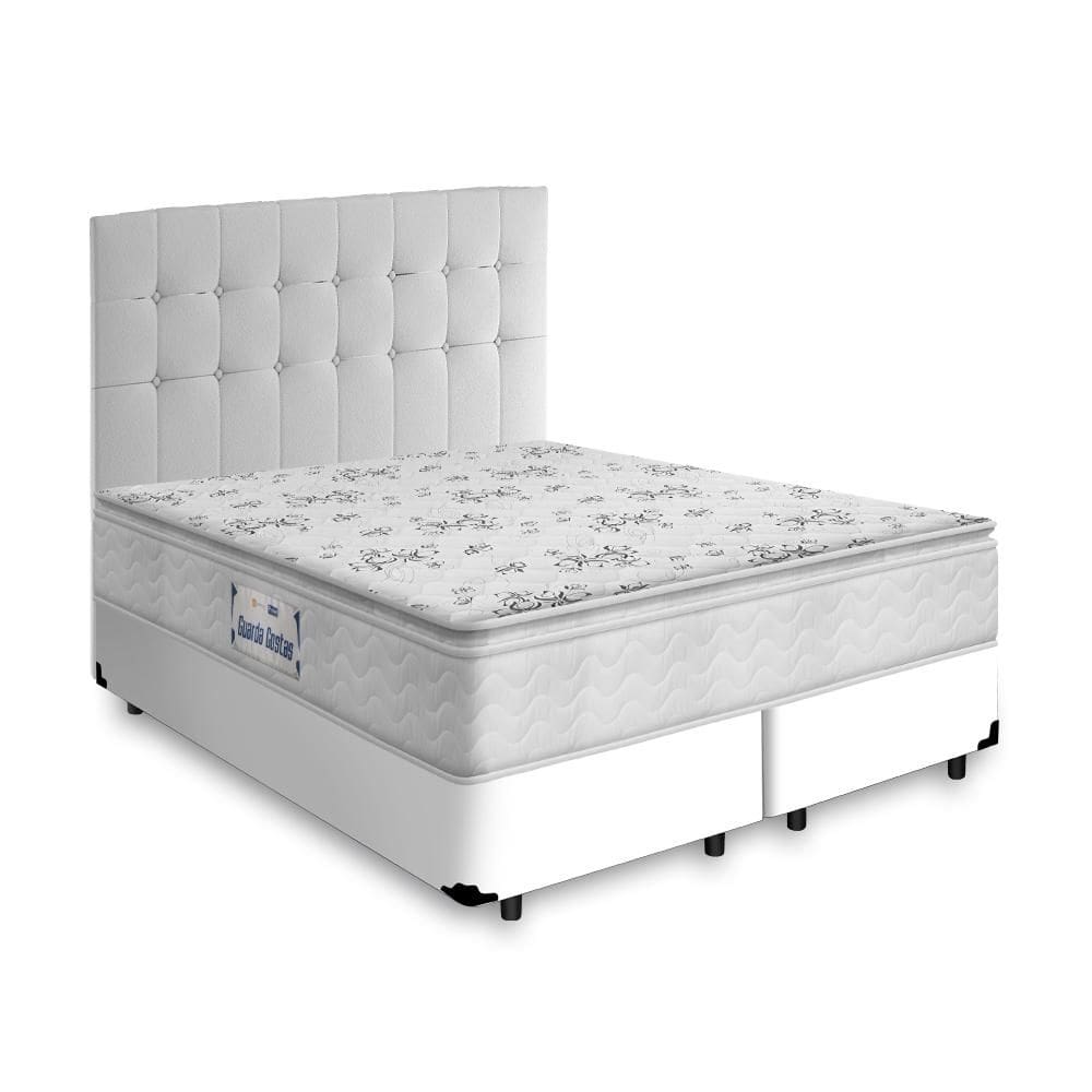 Cama Box + Cabeceira e Colchão de Espuma D33 Probel ProEvidence Plus Queen 158cm