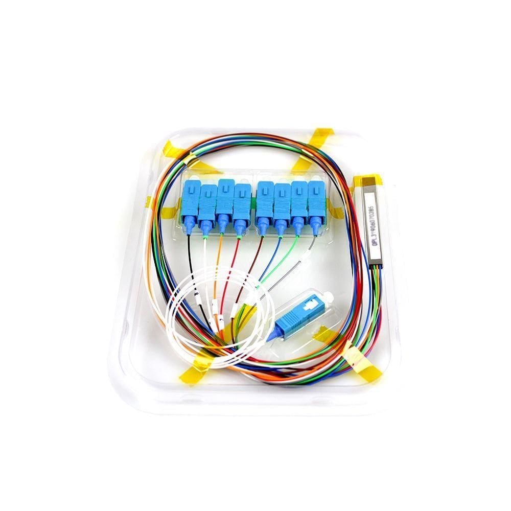 Cabo Optico Splitter Evus Plc 1x8 Sc- Upc 1m G657a1