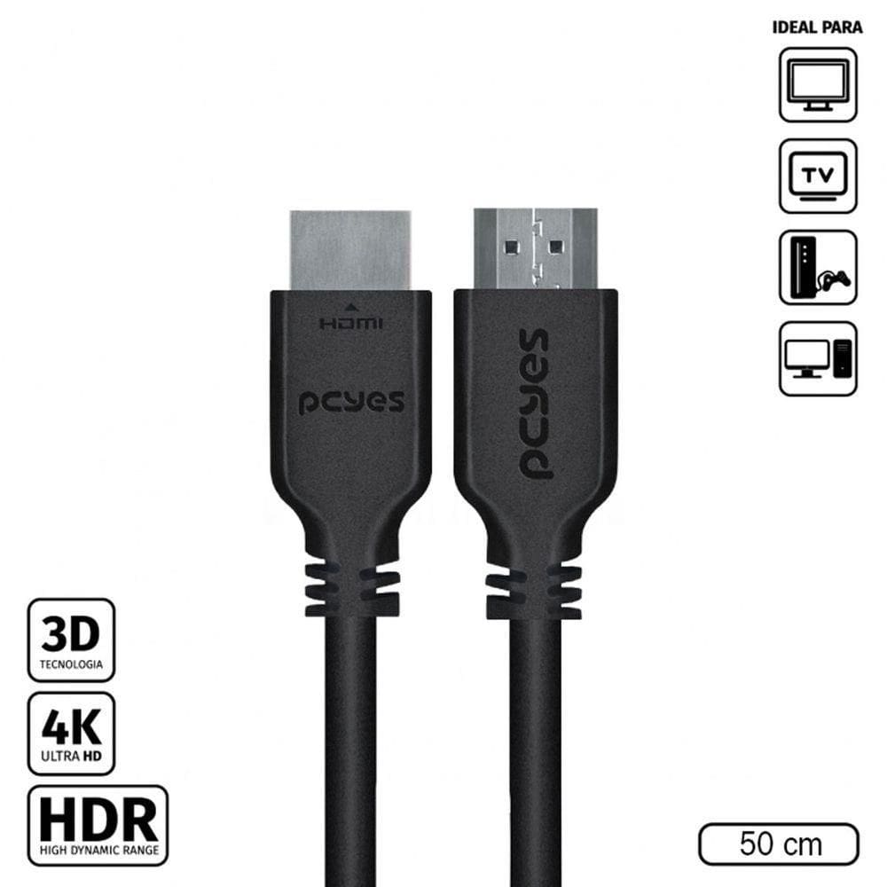 Cabo Hdmi 4k 28awg Puro Cobre 50 Cm - Phm20-05