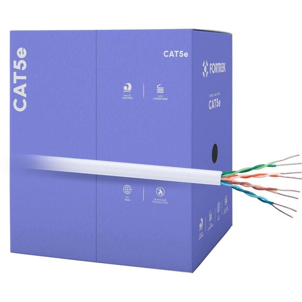 Cabo De Rede Cat5e 305m Fortrek Fk500c Cmx Branco - Cx - 305