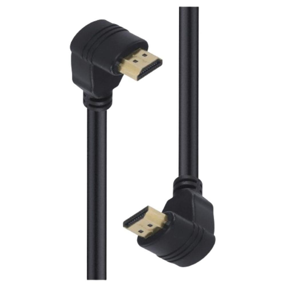 Cabo Hdmi 4k Ultra Hd 3d Conexao Ethernet Conectores 90* 2 Metros - H20b90-2