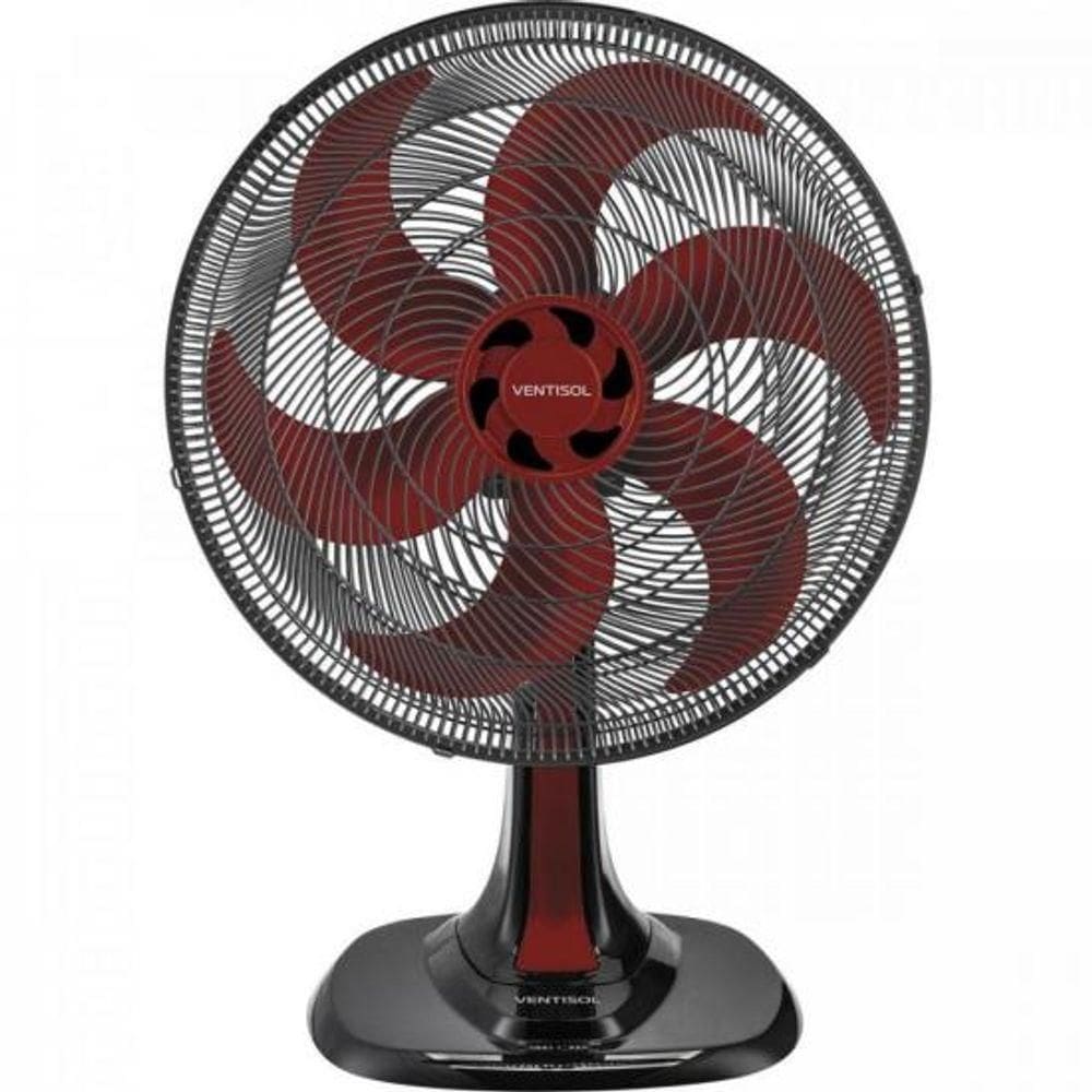 Ventilador De Mesa 40 Cm 110V Turbo6 Vermelho Ventisol