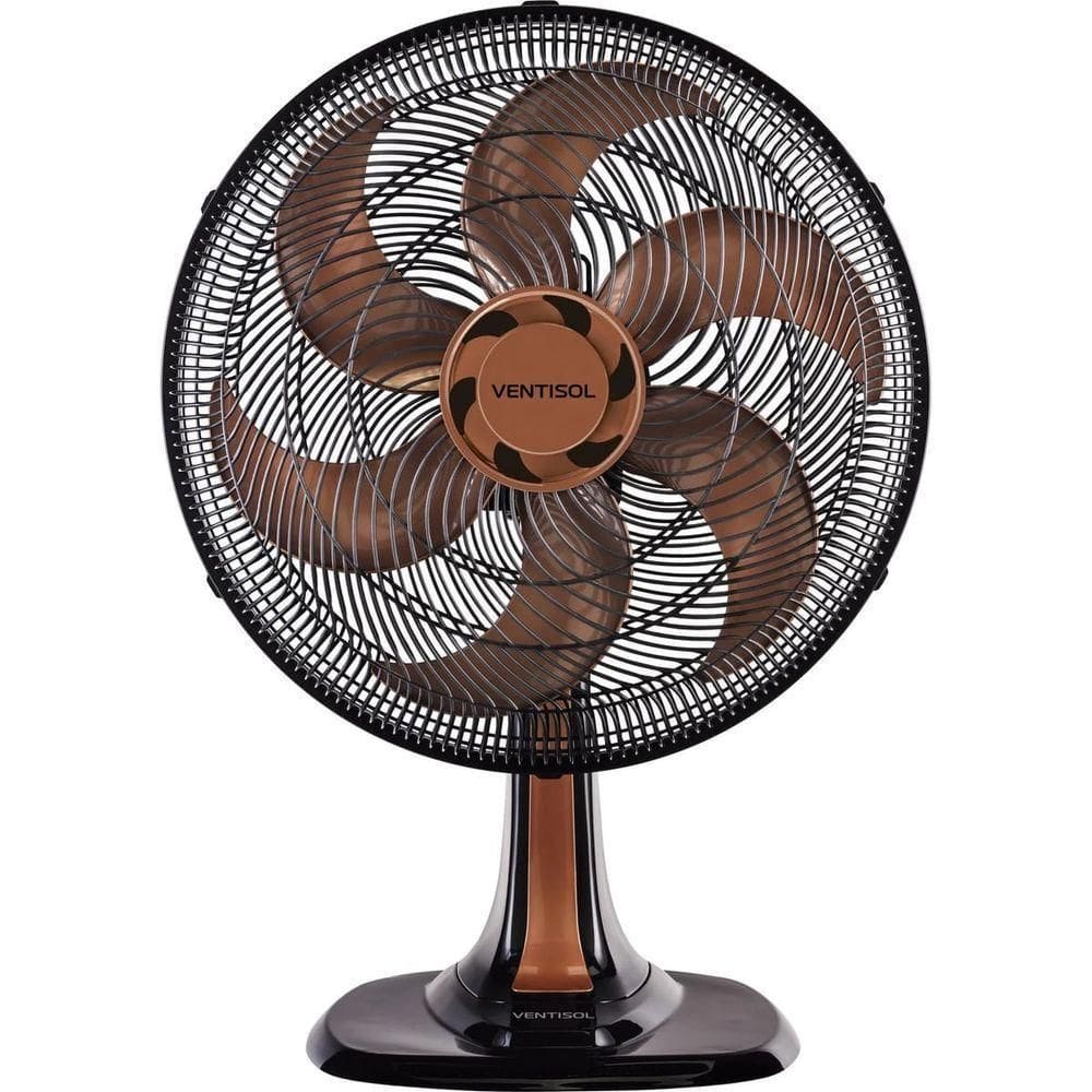 Ventilador Mesa Turbo Ventisol 6 Pas 40 Cm - 8003 Bronze 220V