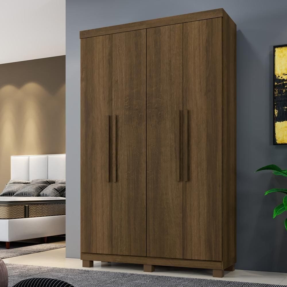 Roupeiro Verona 4 Portas E 3 Gavetas Imbuía