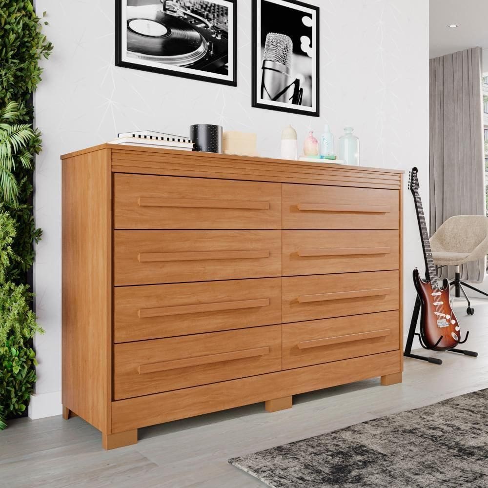 Cômoda Porto 8 Gavetas Cinamomo