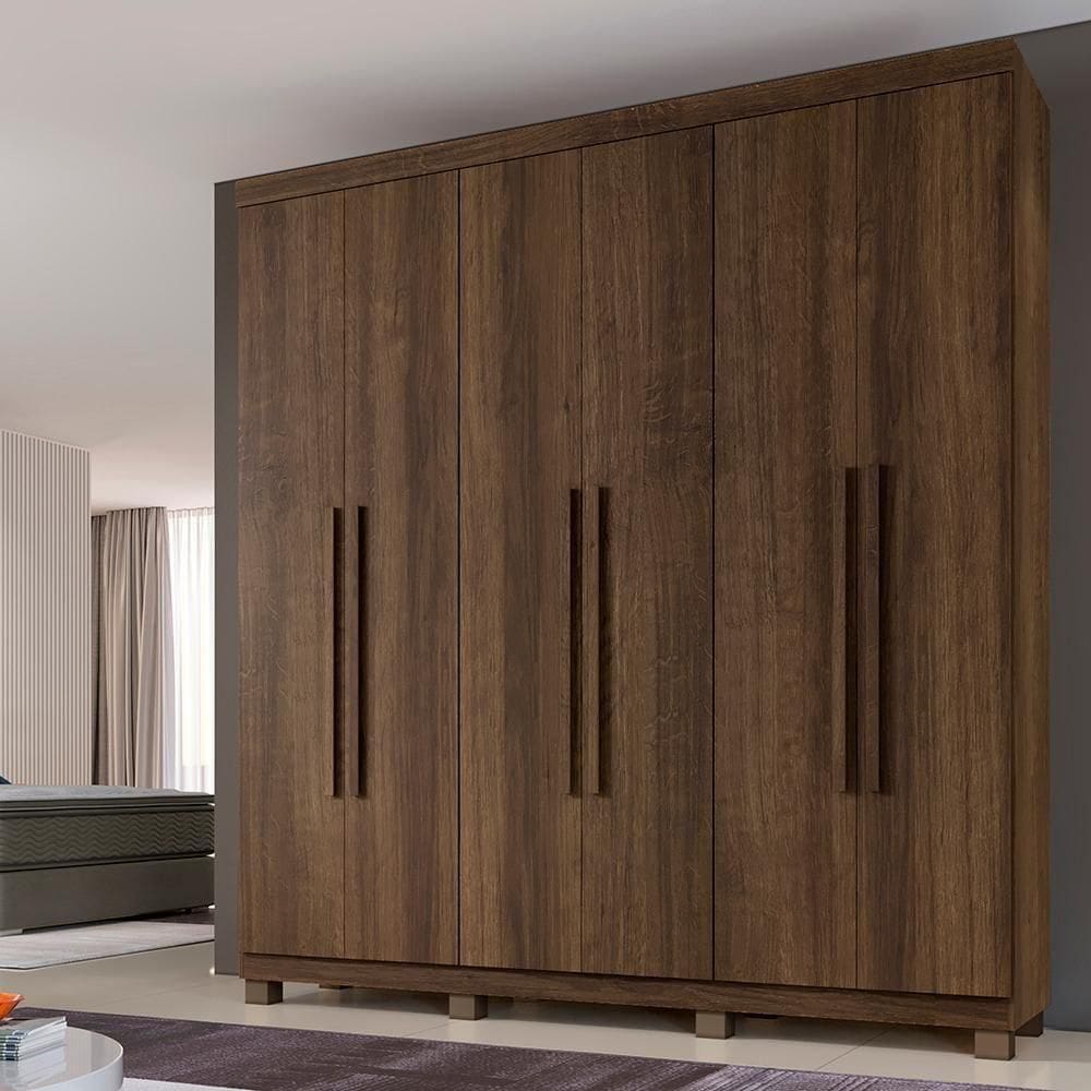 Roupeiro Verona 6 Portas 3 Gavetas Imbuía