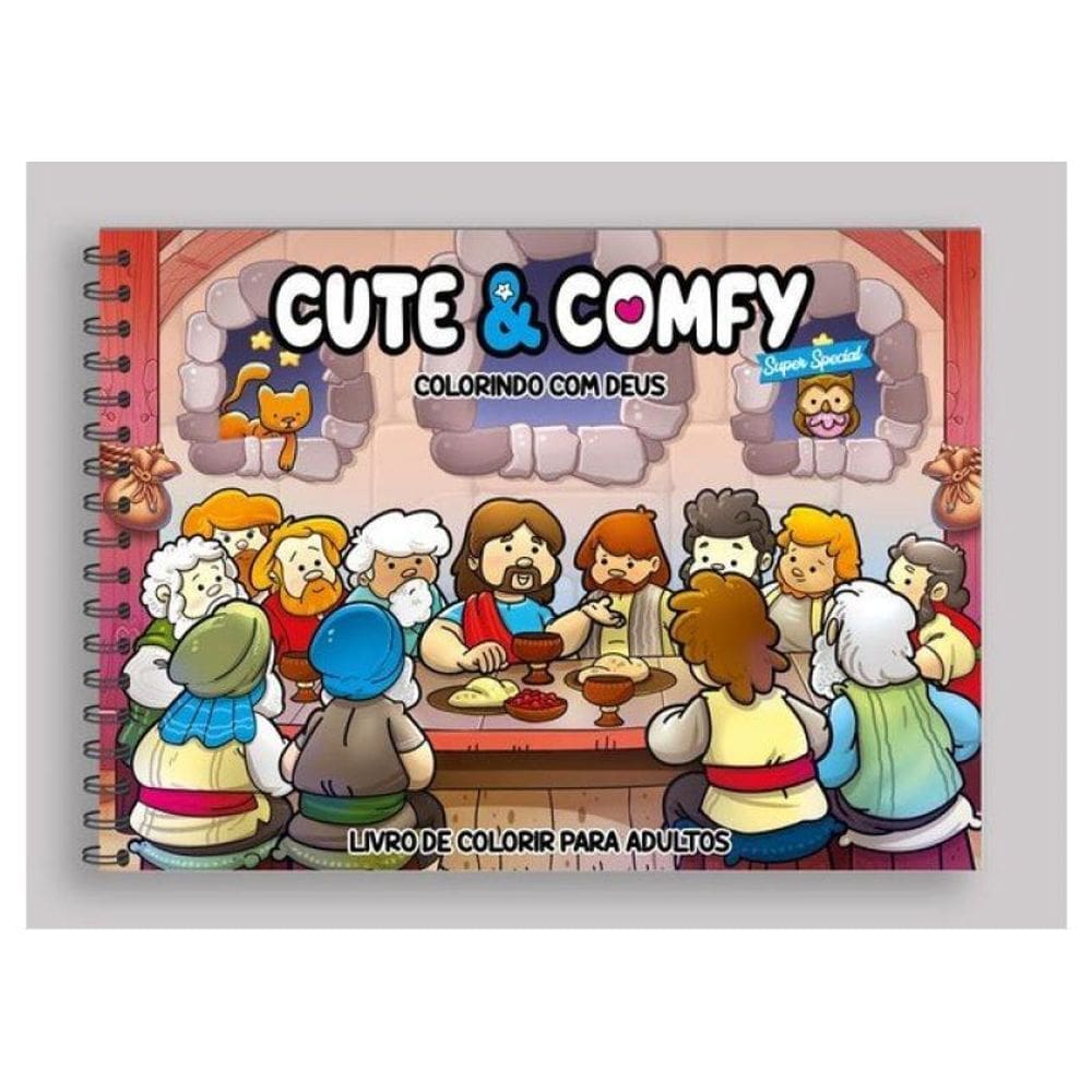 Cute & Comfy Super Special - Livro De Colorir Adulto - Colorindo Com Deus - Capa Holográfica