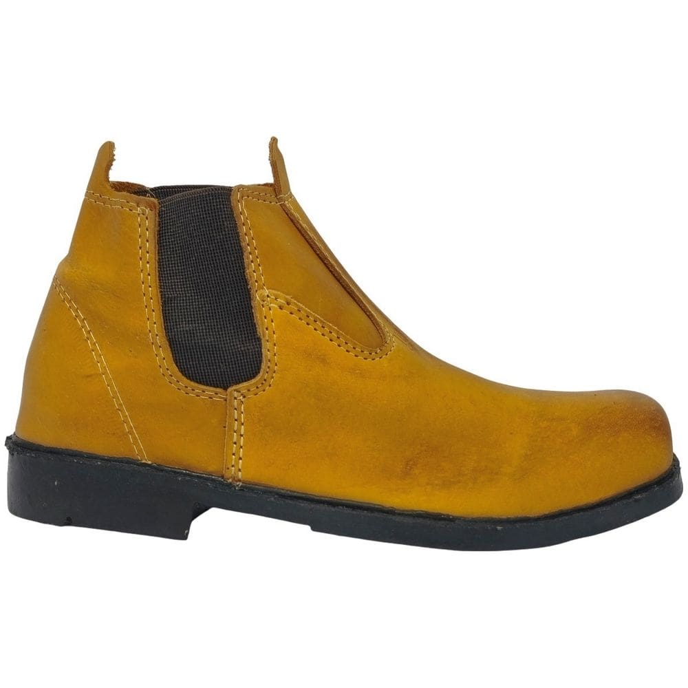 Botina Masculina Casual Dia a Dia Serviço Calce Fácil Cano Médio Bico Quadrado Idere 605