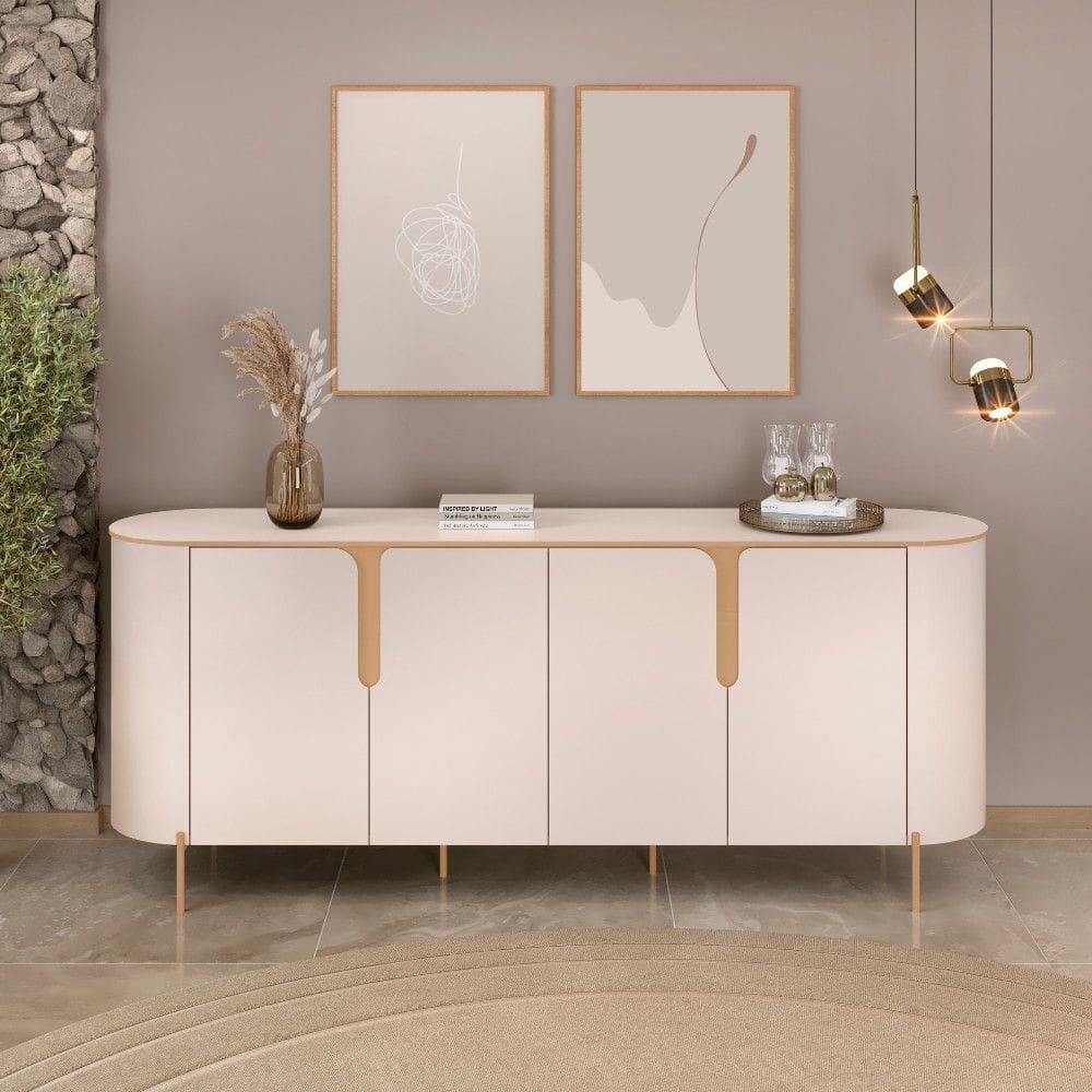 Aparador Buffet 4 Portas com Pes Cleo DJ Moveis