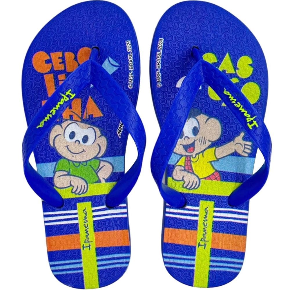 Chinelo Dedo Casual Infantil Menino Borracha Turma Da Monica 26790